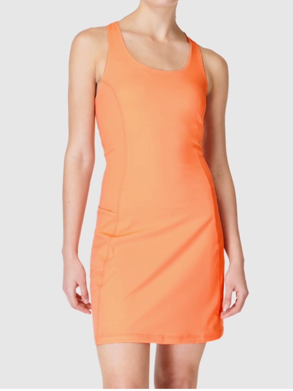 Sweaty Betty Power Workout Dress in a vibrant tangerine/orange shade XL